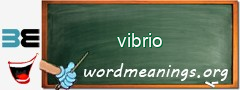 WordMeaning blackboard for vibrio